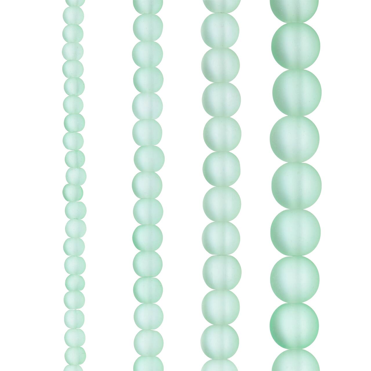 12 Pack: Matte Green Glass Round Beads, 4mm by Bead Landing®